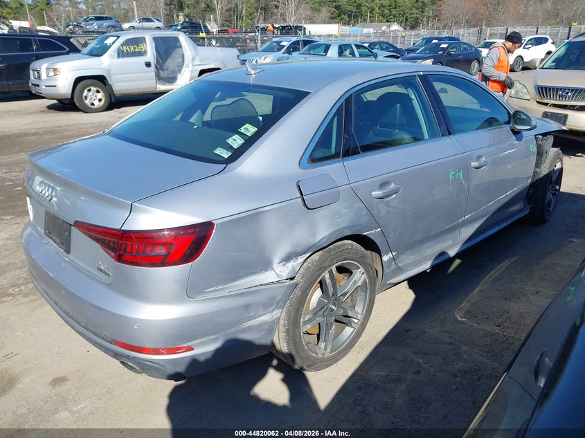 Vin: wauenaf41ja180900, lot: 45317334, audi a4 2.0t premium/2.0t tech premium 20184