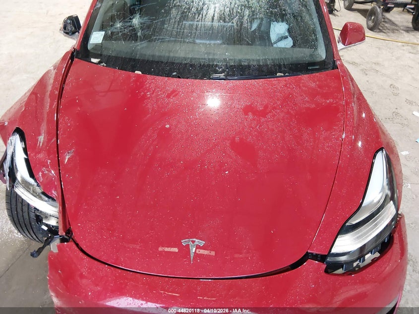 2018 Tesla Model 3 Long Range/Mid Range red Lot 111044820118 Vin 5YJ3E1EA7JF015491