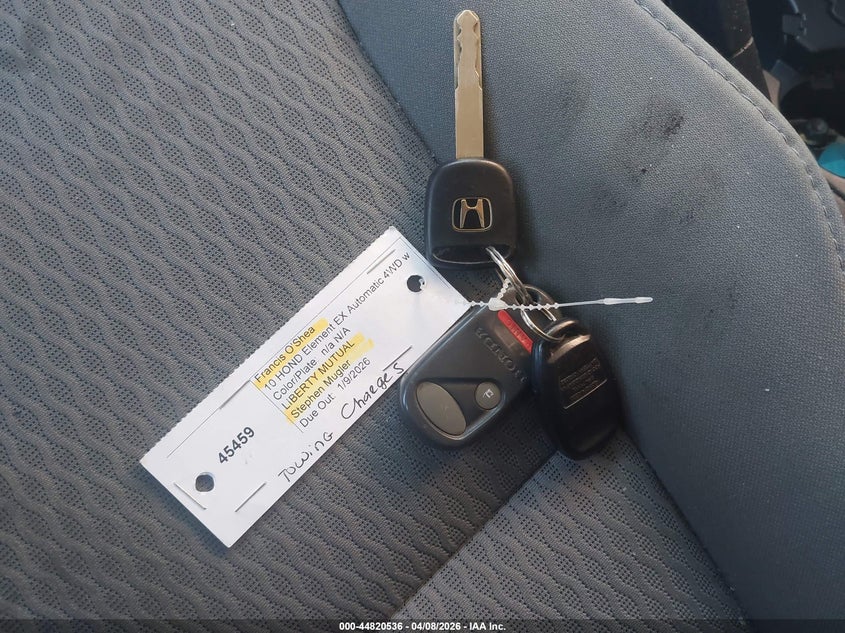 2010 Honda Element Ex VIN: 5J6YH2H79AL000954 Lot: 44820536