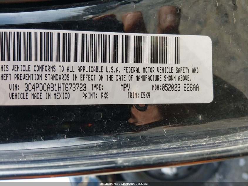 3C4PDCAB1HT673723 2017 Dodge Journey 2.4 Se black