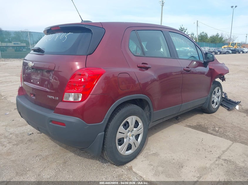 2016 Chevrolet Trax 1.4 1Ls red Lot 111044820805 Vin 3GNCJKSB8GL245850