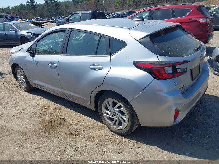 2025 Subaru Impreza 2.0 Base 5-Door silver Lot 111044821344 Vin JF1GUABC0S8321353