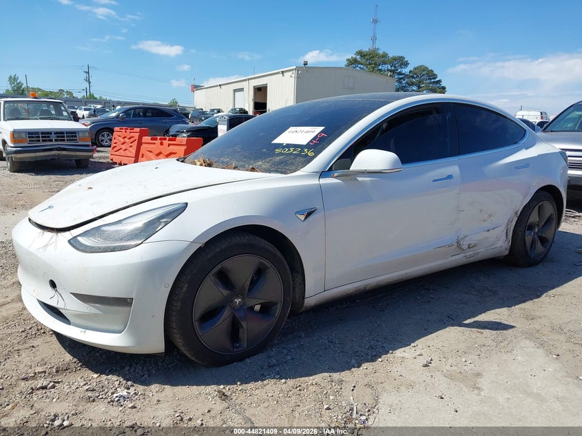 2020 Tesla Model 3 Long Range Dual Motor All-Wheel Drive white Lot 111044821409 Vin 5YJ3E1EB4LF803236