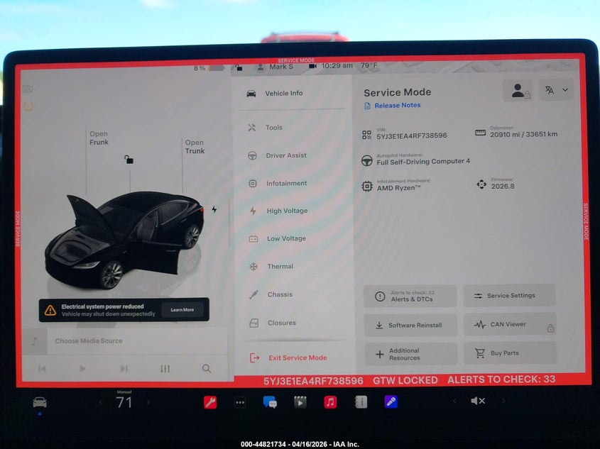 2024 Tesla Model 3 Long Range Dual Motor All-Wheel Drive Rear-Wheel Drive black Lot 111044821734 Vin 5YJ3E1EA4RF738596