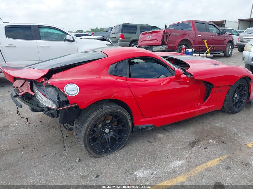 2013 Dodge Viper 8.4 Srt red Lot 111044821850 Vin 1C3ADEAZ3DV400568