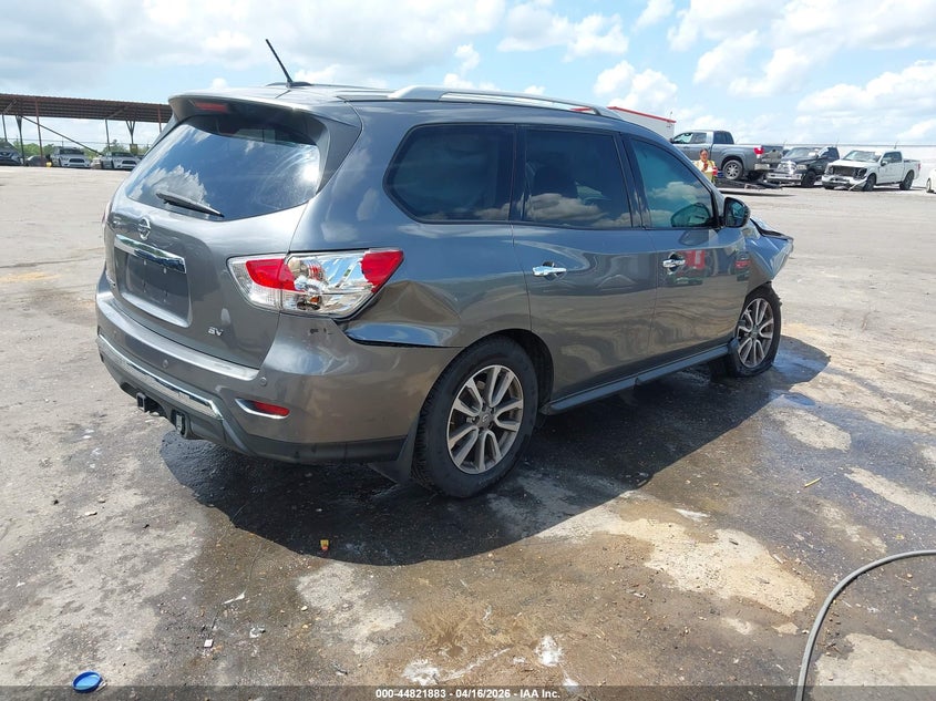 2015 Nissan Pathfinder 3.5 Sv grey Lot 111044821883 Vin 5N1AR2MN9FC708469