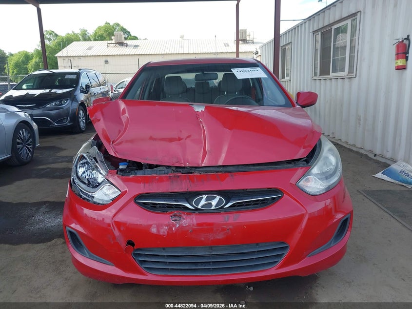2013 Hyundai Accent 1.6 Gls red Lot 111044822094 Vin KMHCT4AEXDU537250