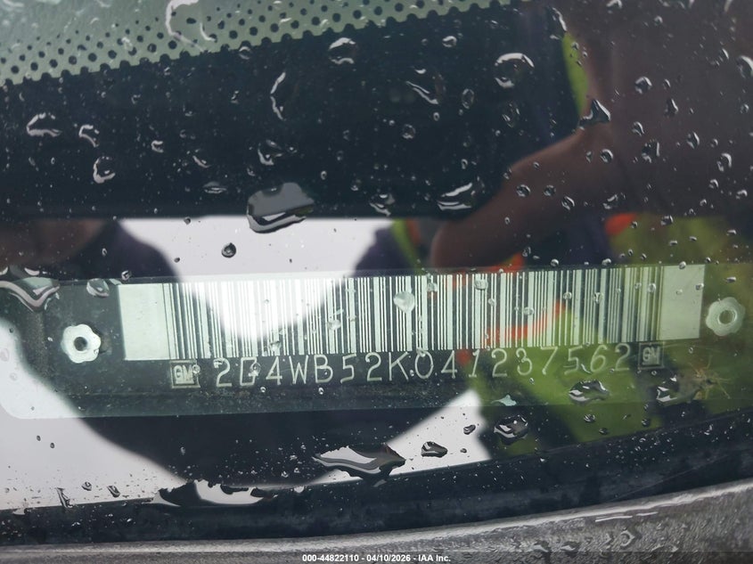 2004 Buick Regal Ls VIN: 2G4WB52K041237562 Lot: 44822110