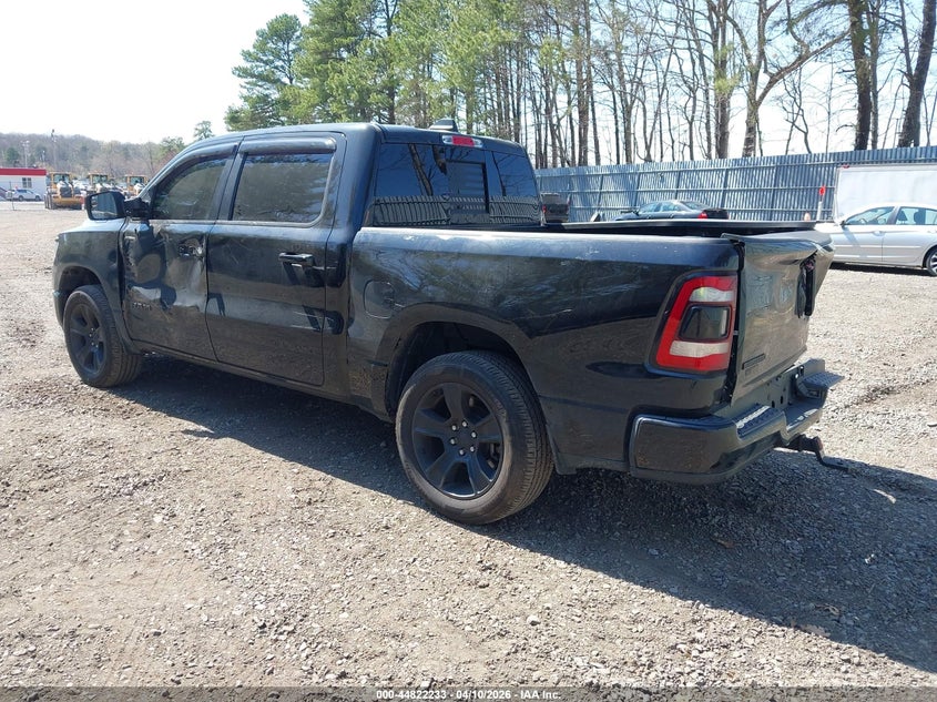 2022 Ram 1500 3.6 Ram Big Horn 4X4 5'7 Box black Lot 111044822233 Vin 1C6RRFFG5NN297322