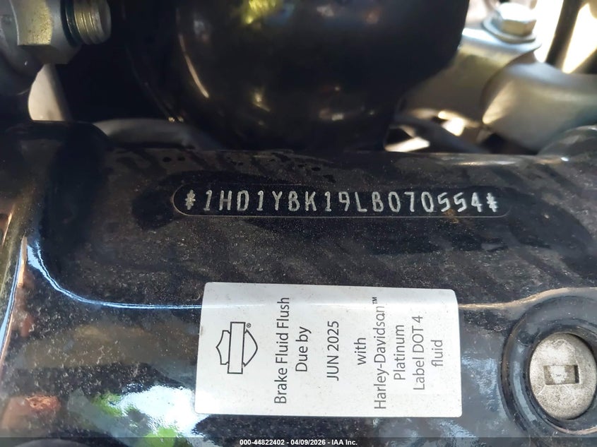 2020 Harley-Davidson Flhcs VIN: 1HD1YBK19LB070554 Lot: 44822402
