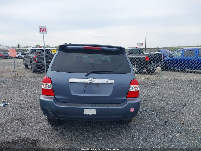 2006 Toyota Highlander Hybrid V6 VIN: JTEEW21A460009375 Lot: 44822409