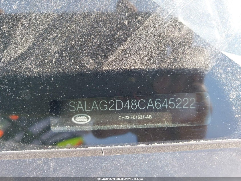 2012 Land Rover Lr4 VIN: SALAG2D48CA645222 Lot: 44822559