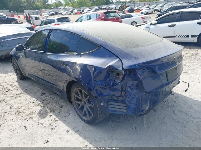2021 Tesla Model 3 Long Range Dual Motor All-Wheel Drive blue Lot 111044822640 Vin 5YJ3E1EB8MF049288