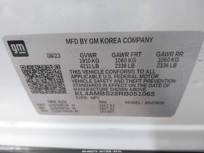 2024 Buick Encore gx 1.2 Encore Gx Preferred Fwd white Lot 111044822719 Vin KL4AMBS28RB051065