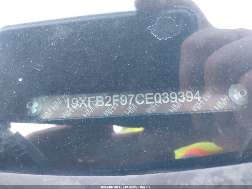 2012 Honda Civic Ex-L VIN: 19XFB2F97CE039394 Lot: 44822841