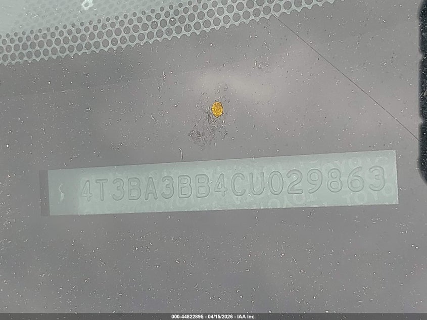 2012 Toyota Venza Xle VIN: 4T3BA3BB4CU029863 Lot: 44822895