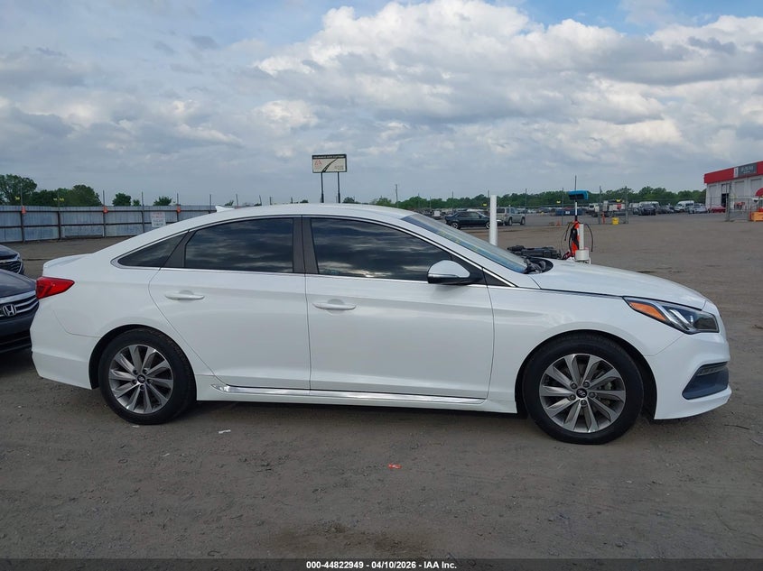 2017 Hyundai Sonata 2.4 Sport white Lot 111044822949 Vin 5NPE34AF9HH557768