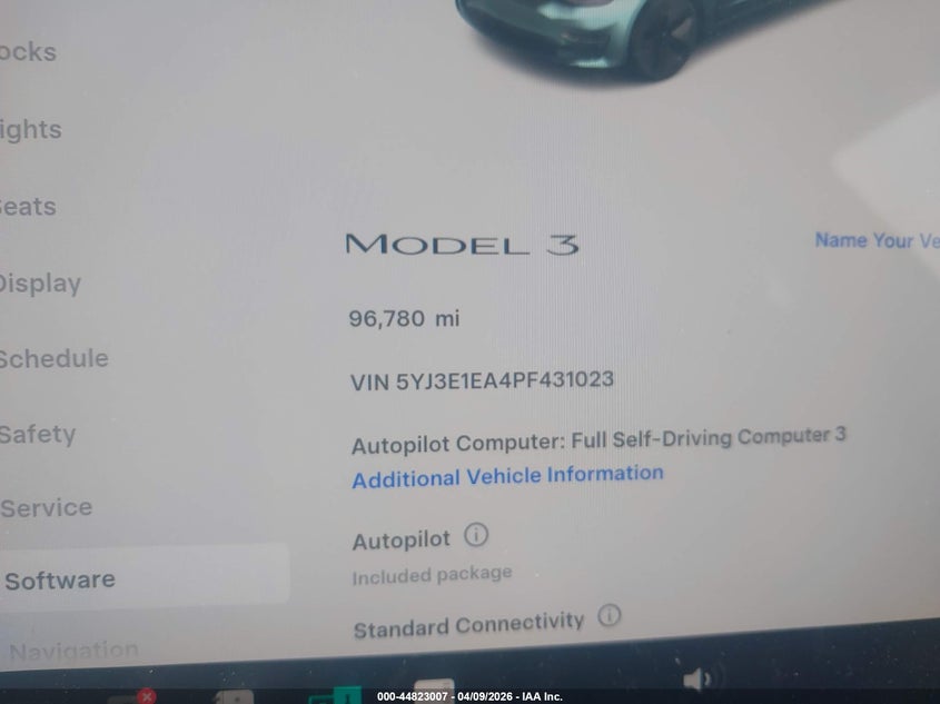 5YJ3E1EA4PF431023 2023 Tesla Model 3 Rear-Wheel Drive black