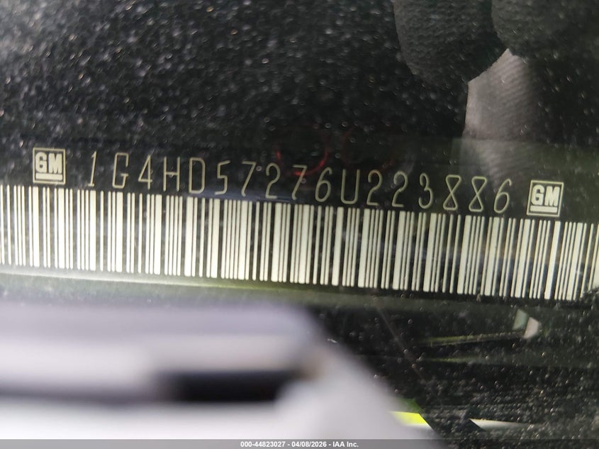 2006 Buick Lucerne Cxl VIN: 1G4HD57276U223886 Lot: 44823027