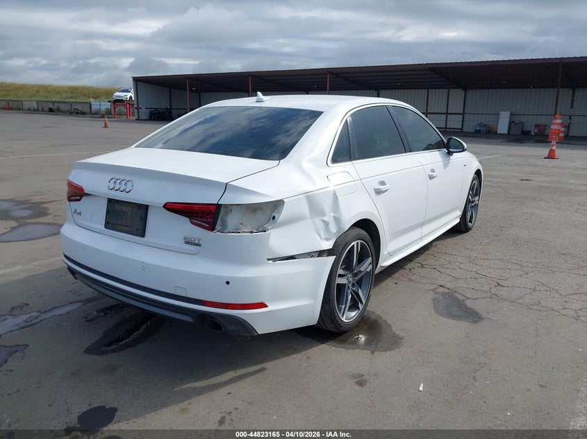 2017 Audi A4 2.0 2.0T Premium white Lot 111044823165 Vin WAUENAF46HN010969