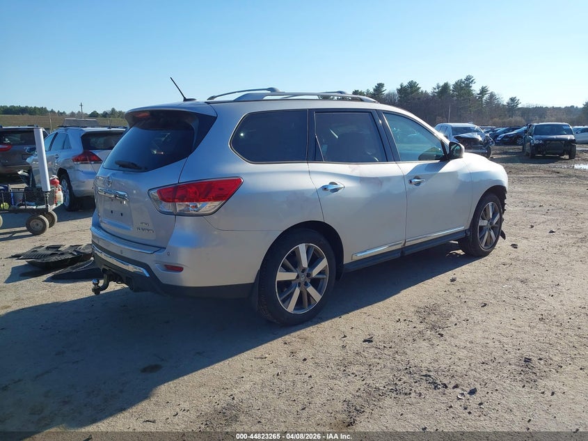 2014 Nissan Pathfinder 3.5 Platinum silver Lot 111044823265 Vin 5N1AR2MM9EC687404