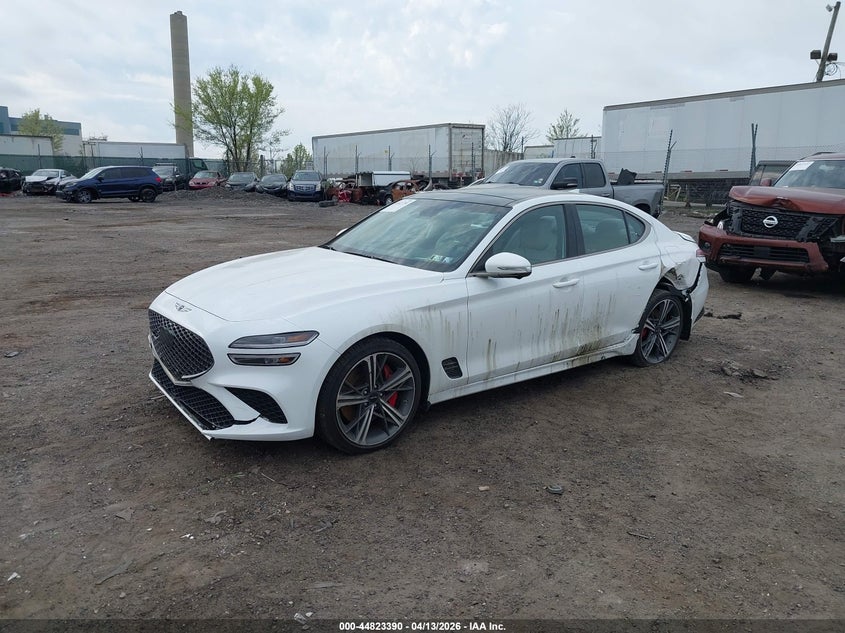 Vin: kmtg54se0ru139701, lot: 45320662, genesis g70 3.3t awd sport advanced 20242