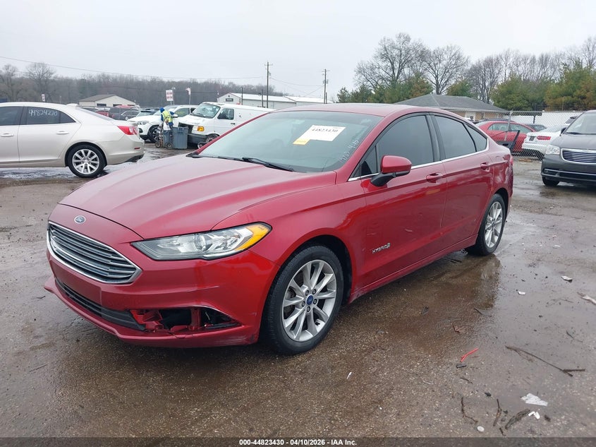 2017 Ford Fusion 2.0 Hybrid Se red Lot 111044823430 Vin 3FA6P0LU9HR278305