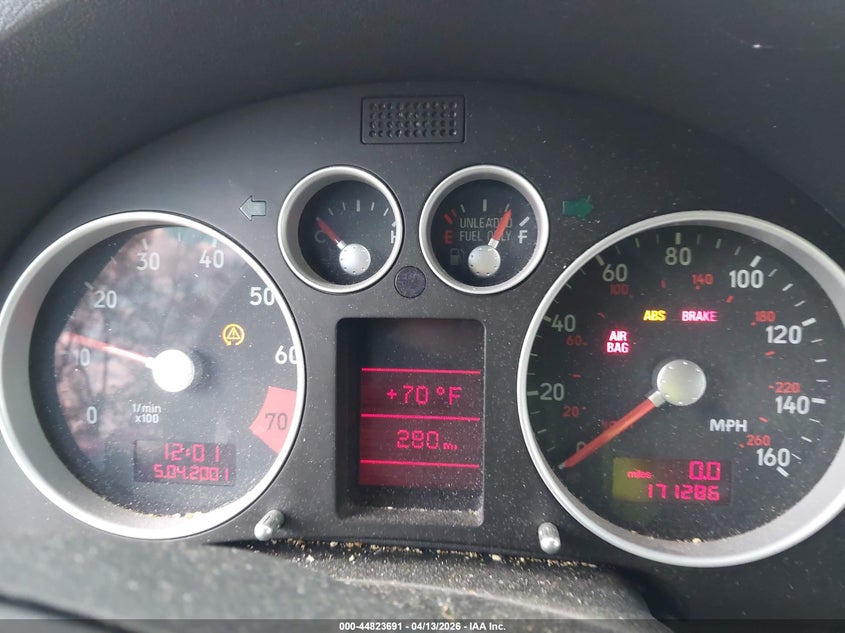 2001 Audi Tt VIN: TRUUT28N111036804 Lot: 44823691