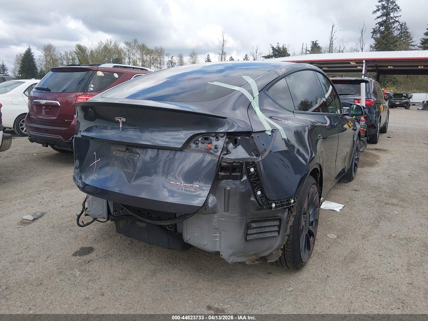 2023 Tesla Model y Performance Dual Motor All-wheel Drive Grey Lot 111044823733 Vin 7SAYGDEF3PF825421