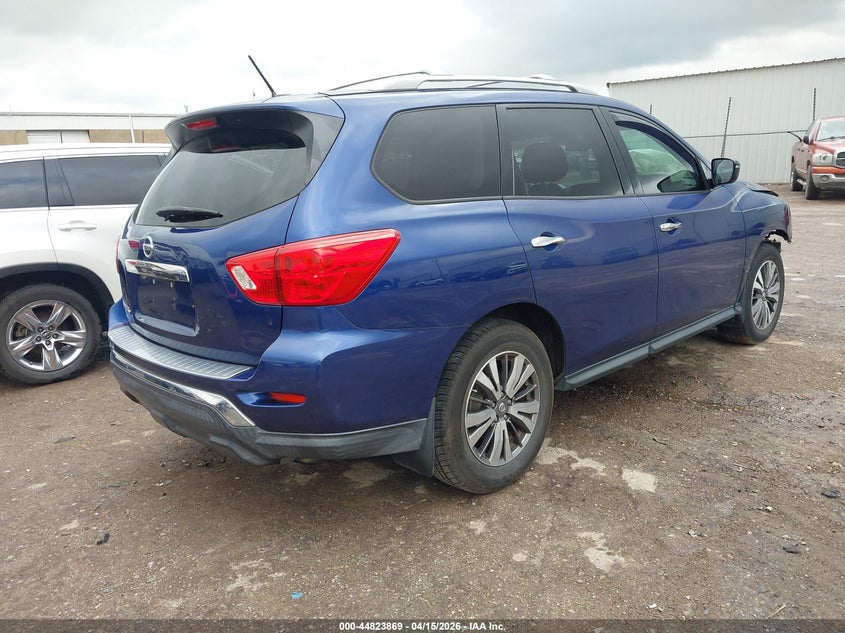 2017 Nissan Pathfinder 3.5 S blue Lot 111044823869 Vin 5N1DR2MNXHC684828