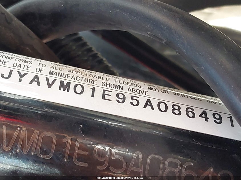 2005 Yamaha Xvs65 A VIN: JYAVM01E95A086491 Lot: 44824063