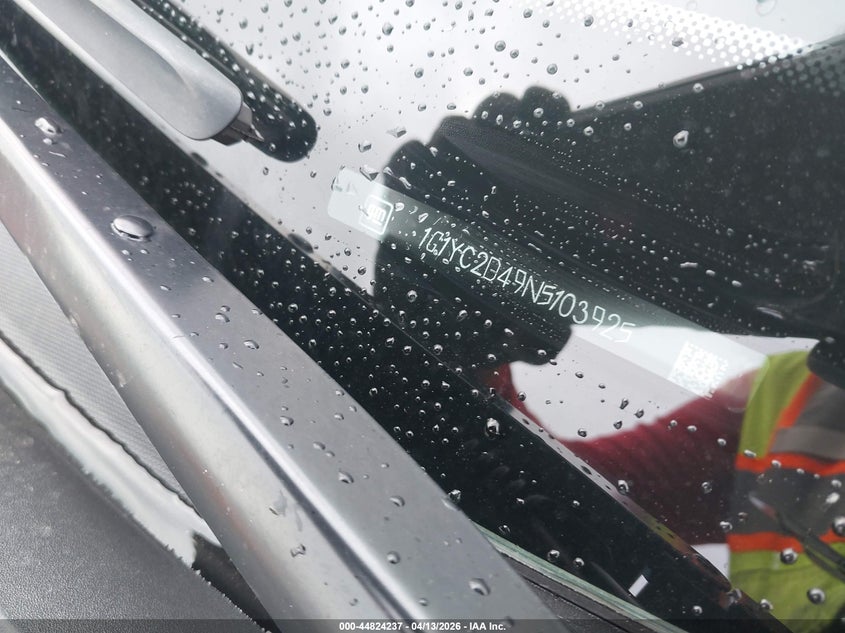 2022 Chevrolet Corvette Stingray Rwd 3Lt VIN: 1G1YC2D49N5103925 Lot: 44824237