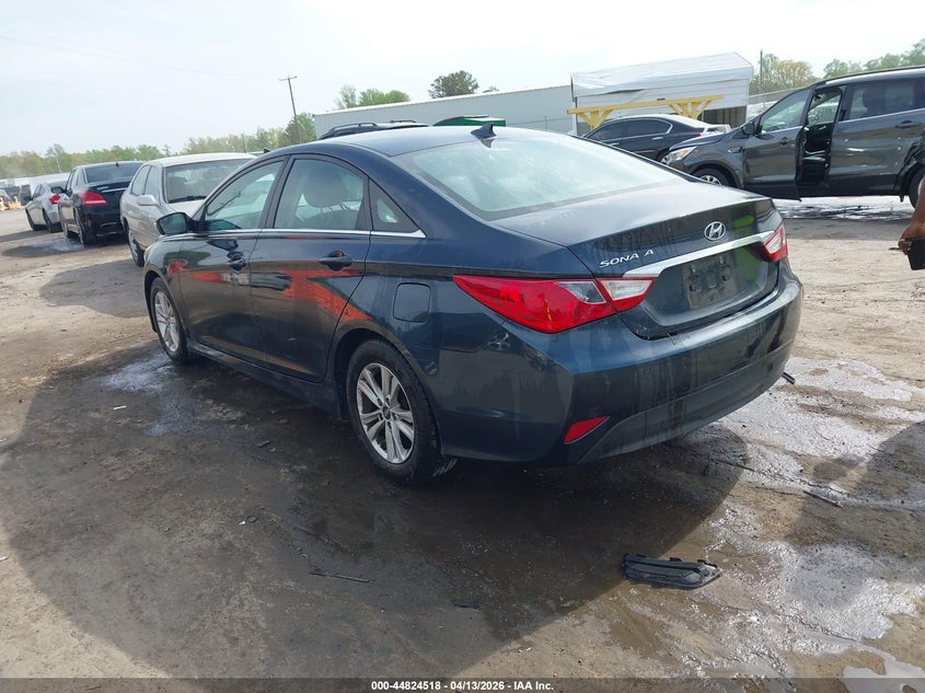 2014 Hyundai Sonata 2.4 Gls blue Lot 111044824518 Vin 5NPEB4AC0EH899663