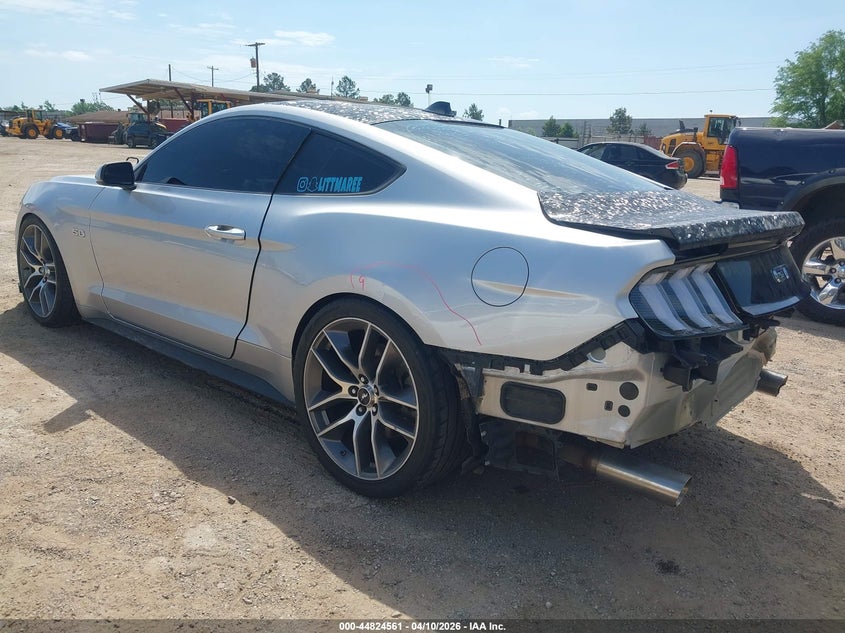 2015 Ford Mustang 5.0 Gt Premium silver Lot 111044824561 Vin 1FA6P8CF8F5378055
