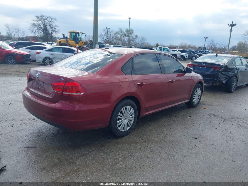 2015 Volkswagen Passat 1.8 1.8T S red Lot 111044824679 Vin 1VWAT7A36FC107555