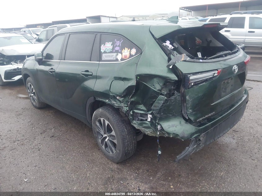 2023 Toyota Highlander 2.4 Xle green Lot 111044824709 Vin 5TDKDRAH2PS501713