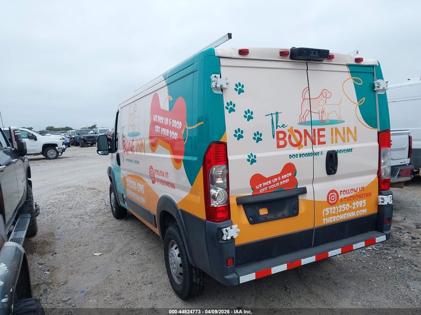 Vin: 3c6trvag8ke511128, lot: 45322045, ram promaster 1500 low roof 136 wb 20193