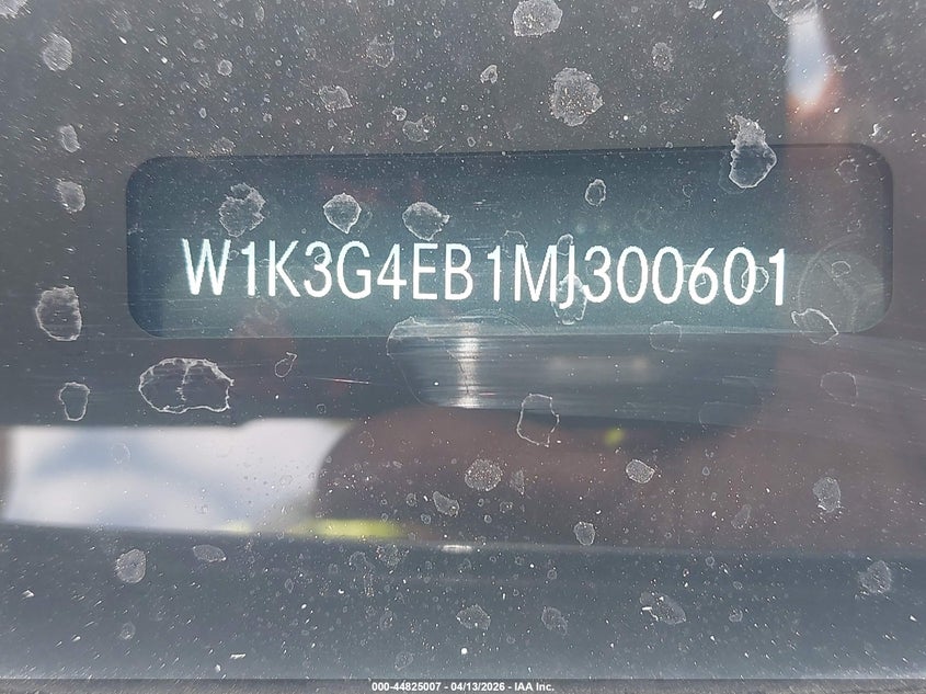 2021 Mercedes-Benz A 220 VIN: W1K3G4EB1MJ300601 Lot: 44825007