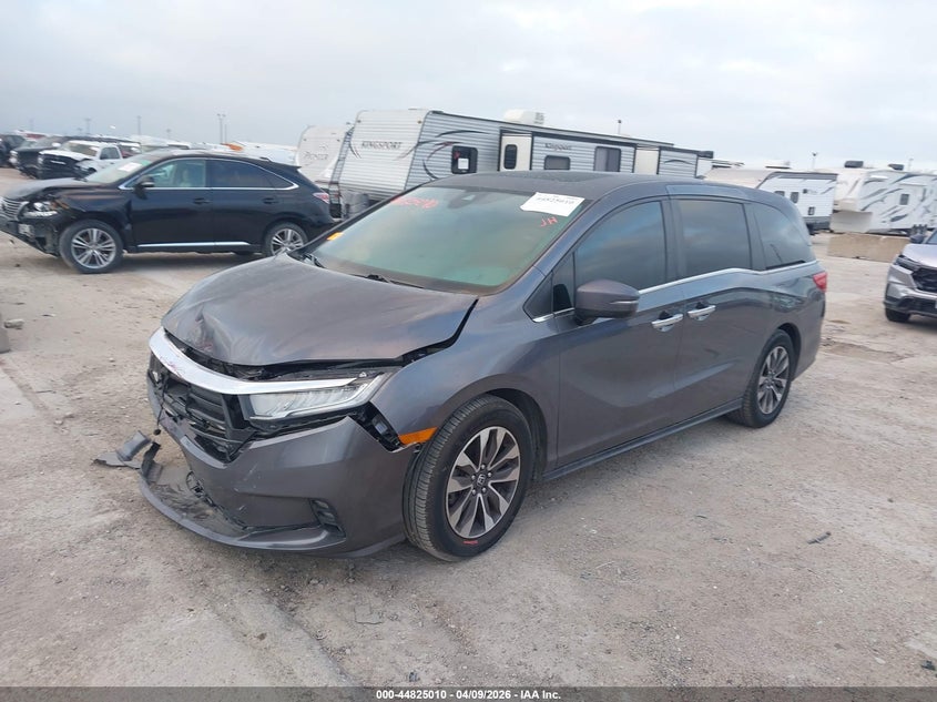 2022 Honda Odyssey Ex-L VIN: 5FNRL6H76NB018319 Lot: 44825010