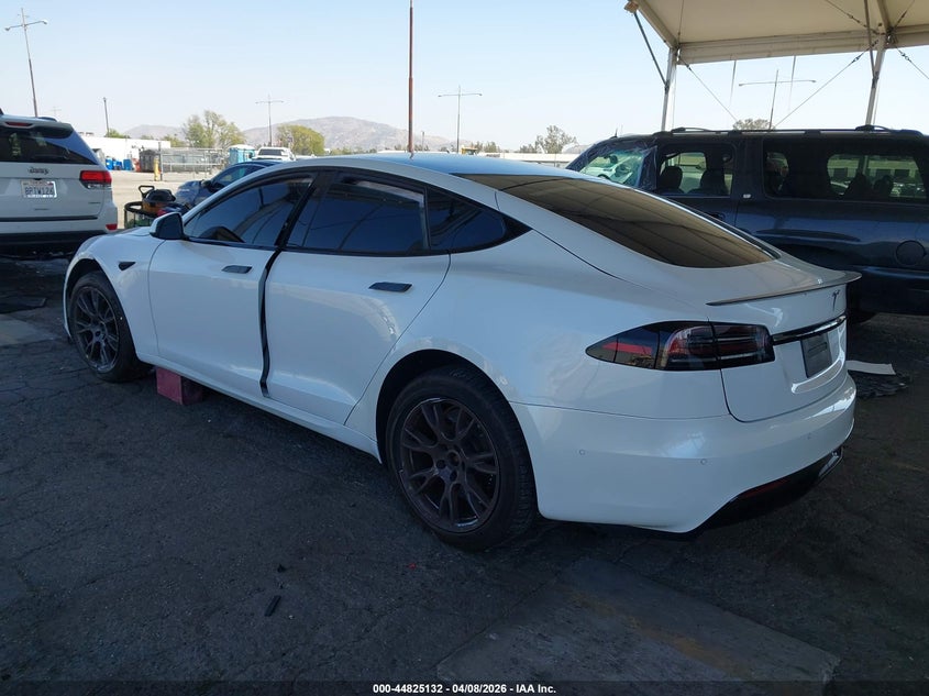 2022 Tesla Model s Plaid white Lot 111044825132 Vin 5YJSA1E6XNF488990