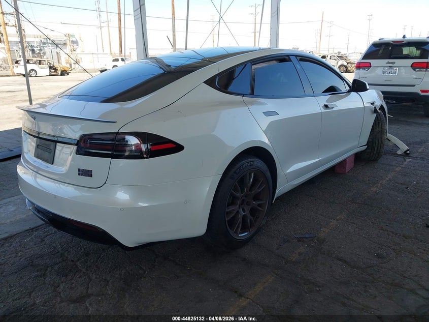 2022 Tesla Model s Plaid white Lot 111044825132 Vin 5YJSA1E6XNF488990