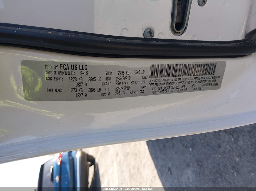 2020 Jeep Cherokee 3.2 Altitude 4X4 white Lot 111044825139 Vin 1C4PJMLX9LD527091