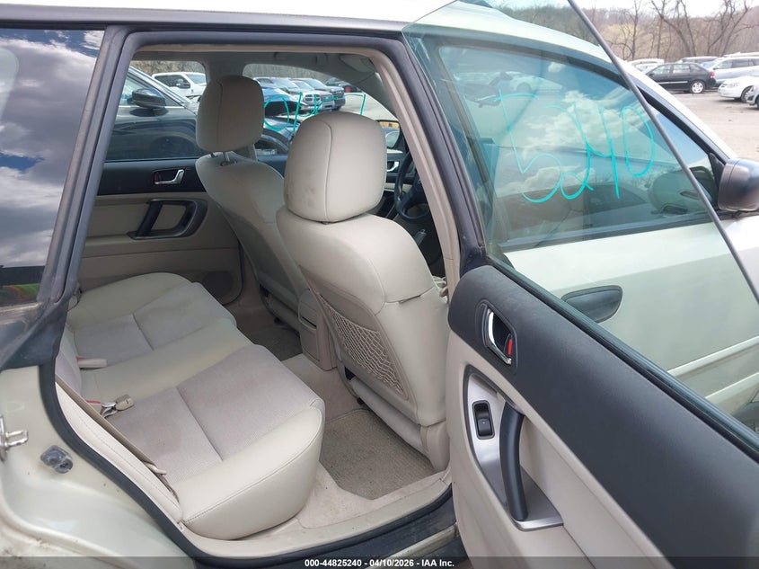 2007 Subaru Outback 2.5I Basic VIN: 4S4BP61C476312955 Lot: 44825240