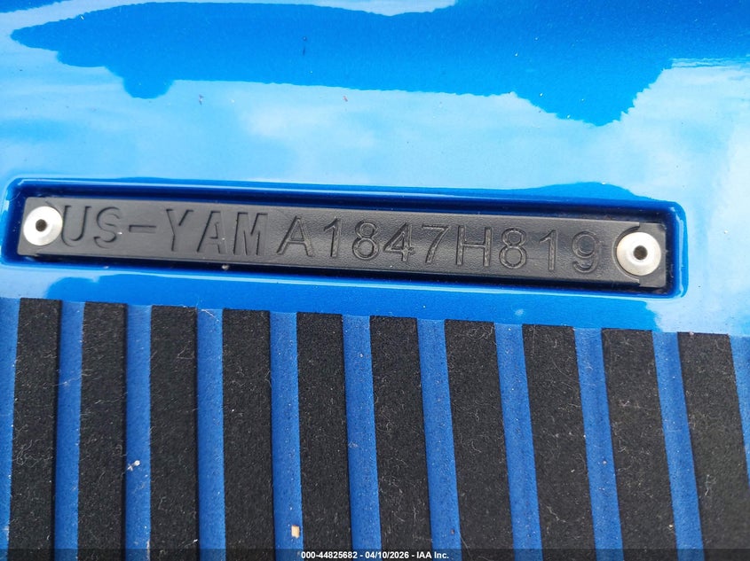 2019 Yamaha Ex VIN: YAMA1847H819 Lot: 44825682