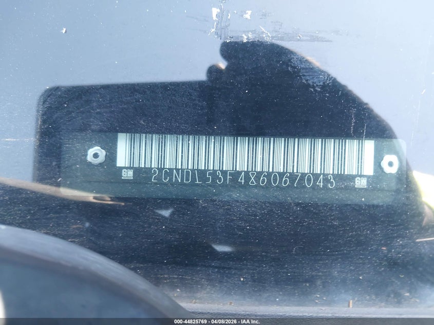 2008 Chevrolet Equinox Lt VIN: 2CNDL53F486067043 Lot: 44825769