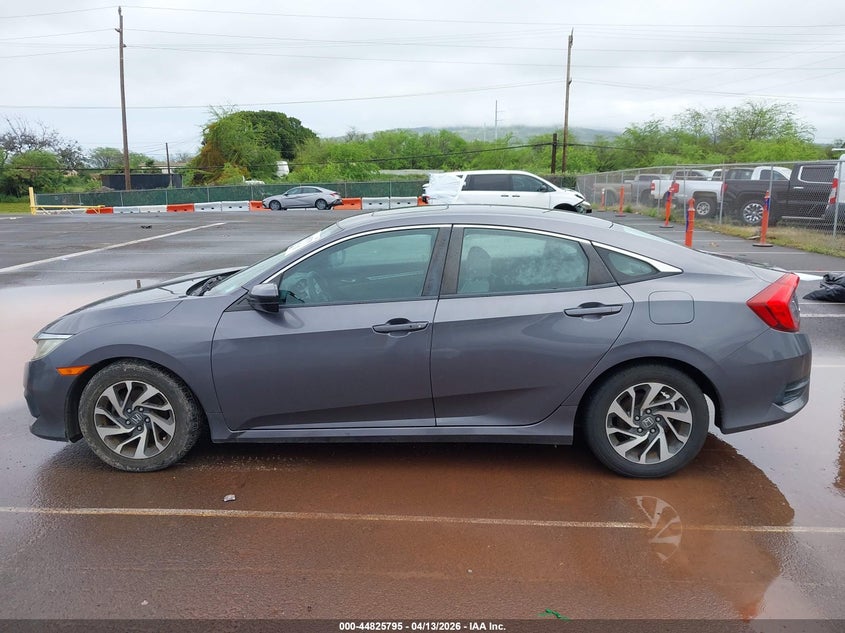 2016 Honda Civic 2.0 Ex grey Lot 111044825795 Vin 2HGFC2F70GH500474