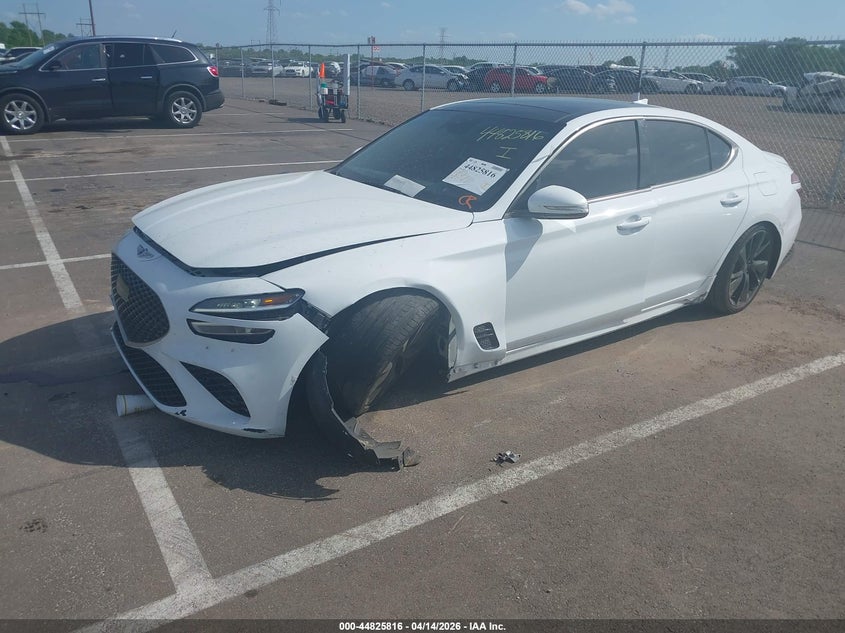 Vin: kmtg34taxpu115100, lot: 45323088, genesis g70 2.0t rwd 20232