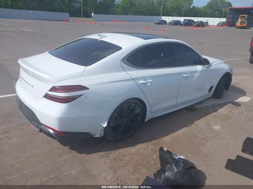 Vin: kmtg34taxpu115100, lot: 45323088, genesis g70 2.0t rwd 20234