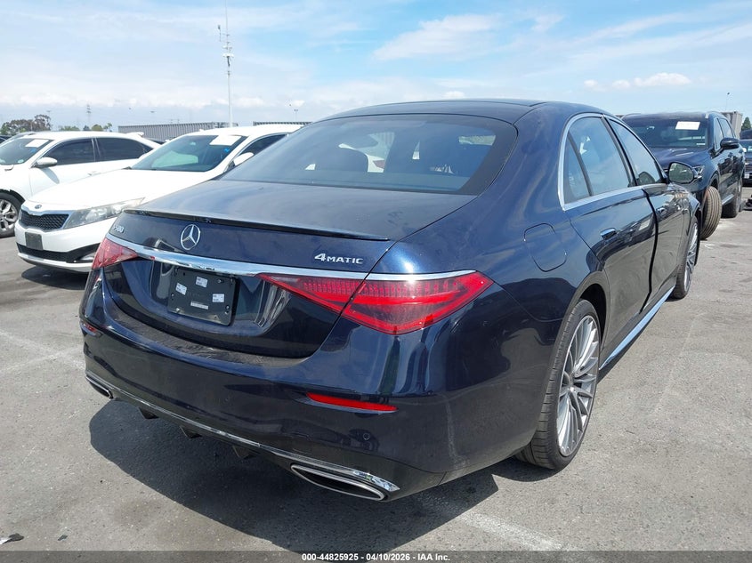 2022 Mercedes-Benz S 580 4Matic VIN: W1K6G7GB6NA160655 Lot: 44825925