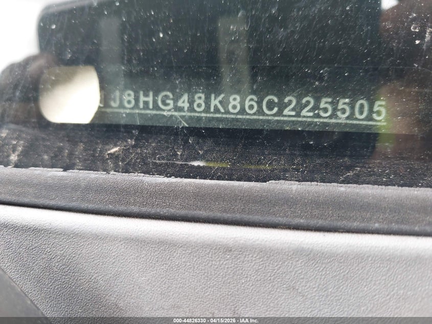 2006 Jeep Commander VIN: 1J8HG48K86C225505 Lot: 44826330